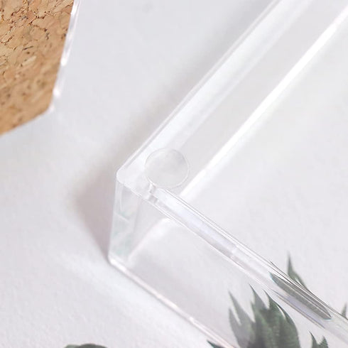 Clear Acrylic Body Bright Yellow Gold Tone Sticky Memo Pad Holder N Pen Holder Set for Office School Home Desk Organizer Supplies by MEI YI TIAN