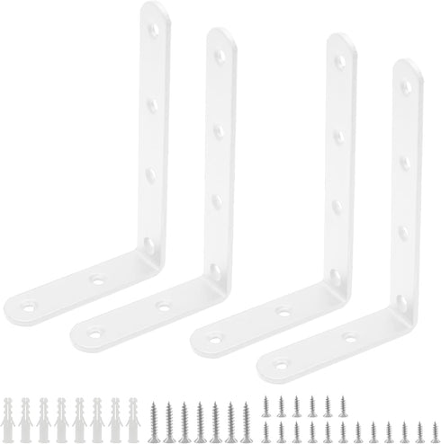 Luomorgo 4 5 3 Inch, Pcs L Shaped Brackets for Shelves, Heavy Duty Stainless Steel, Decorative Corner Brace Joint Right