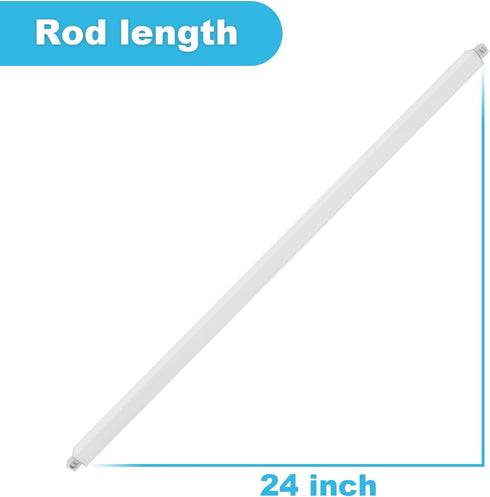 Durable Plastic Wall Mounted Replacement Towel BAR 24" Rod with Spring Loaded Ends