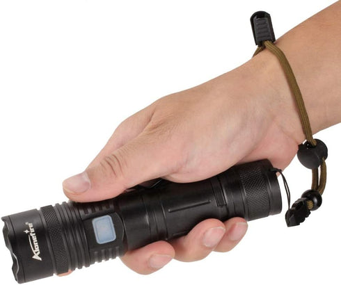 X37 4 ALONEFIRE Multicolor LED Flashlight Color Change White Blue Green Red Light RGB USB Rechargeable Zoom Waterproof