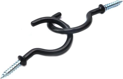 Xiaoyztan 50 Pcs Vinyl Coated Screw-in Hooks, Iron Ceiling Hooks for Wall Hanging Plants, Decoration, or Tools Hanging,