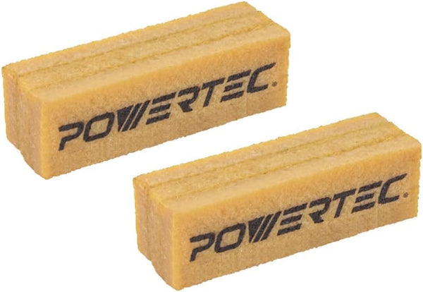 POWERTEC 71424V Abrasive Cleaning Stick for Sanding Belts & Discs, Natural Rubber Eraser for Woodworking Shop Tools, 2