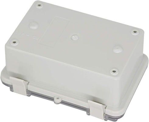 Zulkit Junction Box - ABS Plastic Dustproof Waterproof IP65 Electrical Box, Clear Cover with 2 Cable Glands