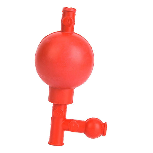 Lab Rubber Suction Bulb, 3 Openings Quantitative Pipette Filler, Elastic Rubber for Industrial Agricultural Laboratories