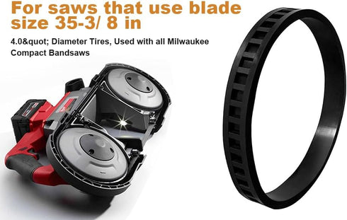 2 PACK Blade Pulley Tires 45-69-0030 for Milwaukee Bandsaw 2629-20 6242-6 2429-20 Compact Band Saw Replacement