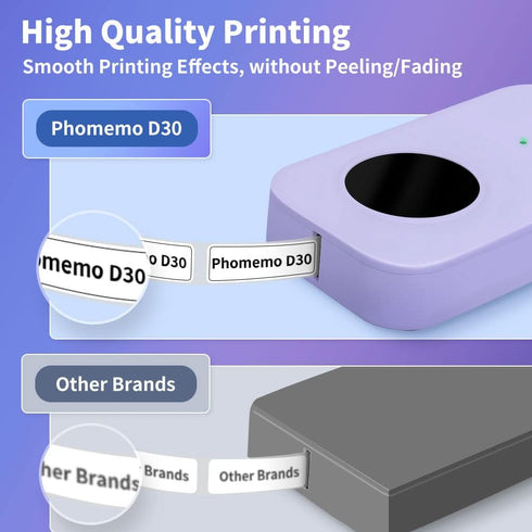 Phomemo D30 Label Makers Machine, Portable Bluetooth Mini Sticker Thermal Label Printer, Handheld Rechargeable, Easy to