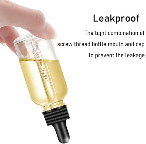 2 oz Clear Glass Dropper Bottle 2 Pack, Leakproof Tincture Bottles with Measured Dropper, Labels & Funnel