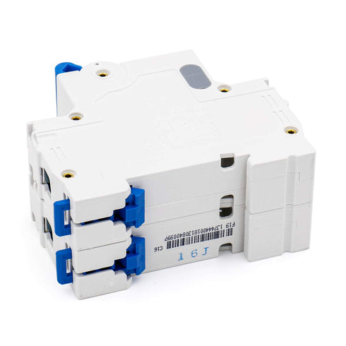 Baomain Low-Voltage Mini Circuit Breaker NXB-63(DZ47-63) C16 16A 2 Pole 400V DIN Rail Mount White