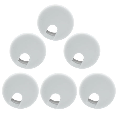 Hordion 6Pcs Desk Grommet 1.5 inch Cable Grommets Hole Cover, Wire Cord Organizer for Furniture, White