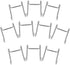 10Pcs Stainless Steel Wall Mounted Hooks for Bedside Cabinet Bathroom and Saving
