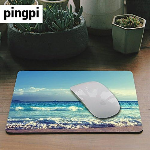 Seychelles Beach in Sunset Time Custom Design Mouse Pad - Large Non-slip Rubber Gaming Mat