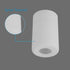 2 Pack 1-5/8-Inch G0071 White Frosted Spiral Textured Glass Shade, Cylinder Light Fixture Replacement Globe or Cover