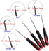 Long Hook Set, Oil Seal Hook and Screwdriver for Assembly and Removal of Small Parts, Automotive and Electronics Repair