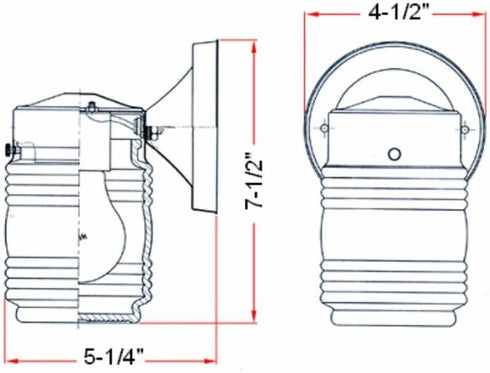 1-Light 500181 Design House Jelly Jar Outdoor Wall Light with Clear Ribbed Glass, Wet Rated for Porch, Patio