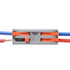 50pcs Conductor Compact Connectors Lever Wire Nut Electrical Connectors with Fixed Base for 2 Circuit Inline Splices