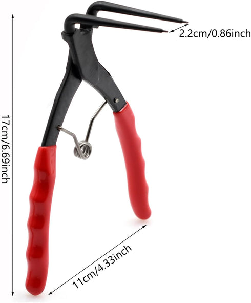 Snap Ring Pliers, 90 Degree Long Nose Heavy Duty Internal Master Cylinder Retaining Ring Pliers for Trucks,