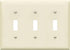 ENERLITES Triple Toggle Light Switch Wall Plate, Gloss Finish, Standard Size 3-Gang, Unbreakable Polycarbonate