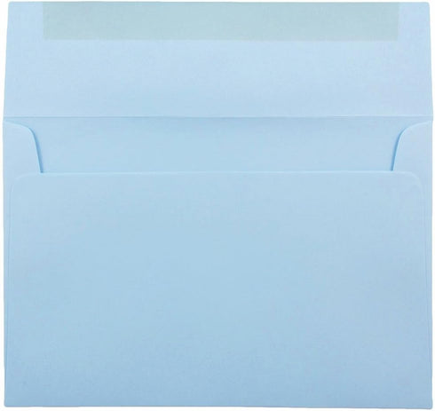 JAM PAPER A8 Premium Invitation Envelopes - 5 1/2 x 8 1/8 - Pastel Baby Blue - 50/Pack