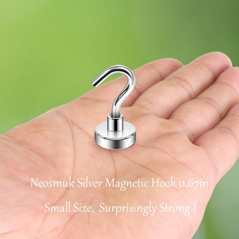 Neosmuk Heavy Duty Magnetic Hooks - 30lb+ Magnetic Hooks for Cruise Cabins, Refrigerators, Grills, and Travel