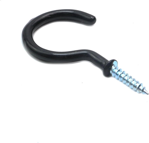 Xiaoyztan 50 Pcs Vinyl Coated Screw-in Hooks, Iron Ceiling Hooks for Wall Hanging Plants, Decoration, or Tools Hanging,