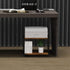 VEDECASA Retro Desktop Printer Stand, 2 Tiers Under Desk Wood Printer Shelf, Rustic Industrial Farmhouse Storage