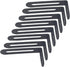 Carrittons 8 Pcs Black Slotted L Bracket, Corner Braces Steel L Bracket
