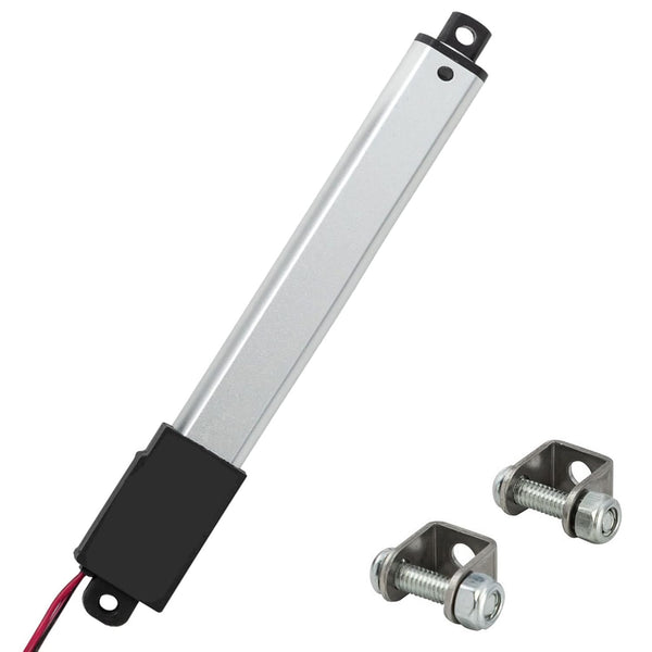 4 Inch Mini Linear Actuator, 12V 42.2lbs Electric Micro Actuator with Mounting Brackets for Robotics