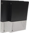 Plastic Round Ring Binders, PVC Binder Covers, Loose Leaf Protector, Refillable Notebook (A6, Black 2 pack)