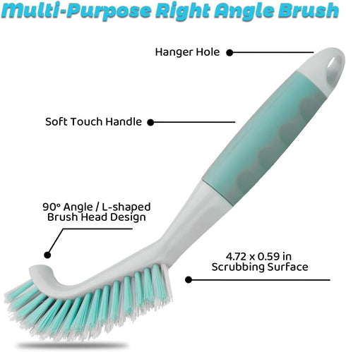 3 Pack Set, Scrub Brush Heavy-Duty Scrub Scrubbing Brushes for Cleaning, Grout Brush with Stiff Bristles Cleaning Brush