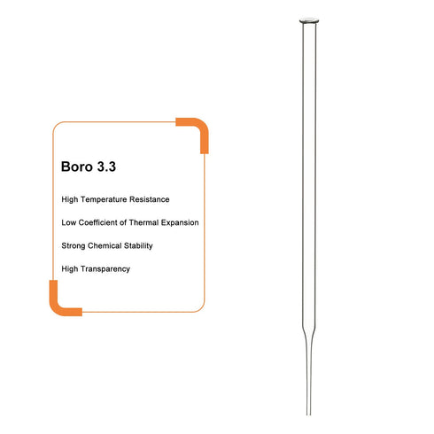Glass Dropper Pipettes, 3 ml Borosilicate Glass, Durable Non-Graduated Liquid Transfer Droppers, 100-Pack