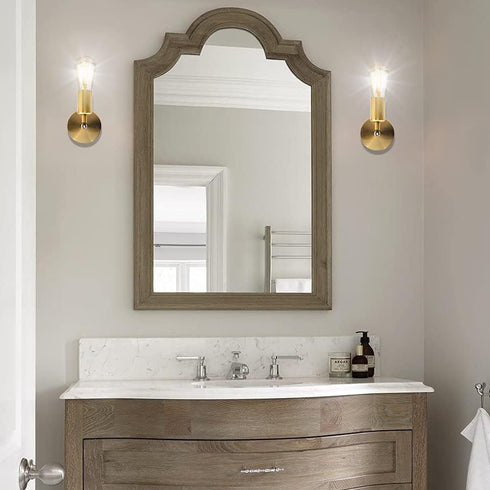 jose2015 2PCS E27 Vintage Bathroom Wall Sconces Gold Vanity Wall Lights Industrial Wall Mount Lighting Fixtures