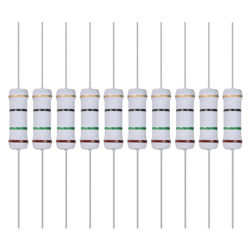 YOKIVE 30 Pcs Metal Oxide Film Resistors, Axis Lead Resistor for Electric Power Equipment, Grey, 2W