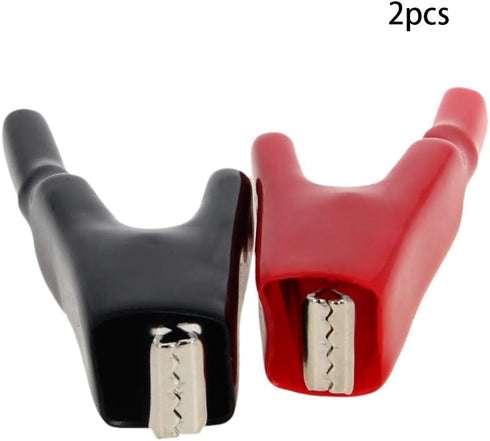 Heyiarbeit 2Pcs 50A Heavy-Duty Insulated Alligator Clips, Battery Electrical Test Clips for Car Auto Vehicle Boat