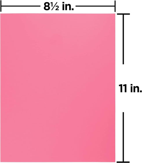 The Office-Pros 8.5" 11", 20lb 8-1/2" 11" 500 Pink Copy Paper, Letter - x Multipurpose Paper, Use In Laser & Ink-Jet