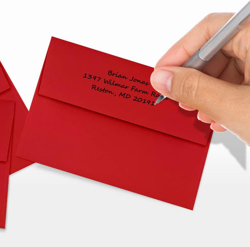 LUXPaper 4Bar A1 Invitation Envelopes | 3 5/8" x 5 1/8" | Ruby Red | 50 Qty | Peel & Press | 80lb. Text