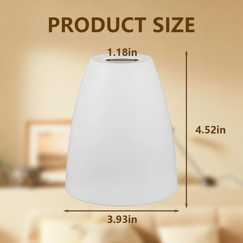 TOPWEL 2Pcs 4.523.93inch 30mm White Frosted Plastic Horseshoe Lampshades Flat Head Oval Chandelier Shade with Upper