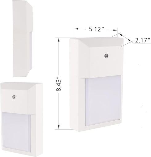 Pack 12W 1000 5000K, 1-Pack YoonLIT LED Outdoor Wall Light Dusk to Dawn Photocell, Waterproof for Porch, Garage