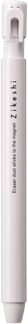 Kutsuwa HiLiNE Pen Zikeshi, White Body, White Core, Eraser Dust Sticks to Magnet (RE037WH)