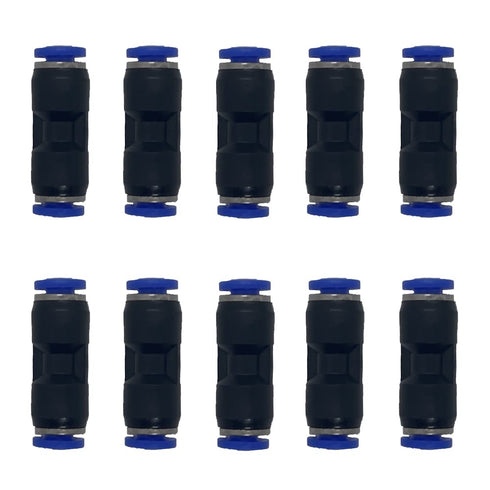 zjxed 4mm OD Pneumatic Quick Connector Push to Connect Fittings, Straight Pneumatic Push Fitting, Pack of 10
