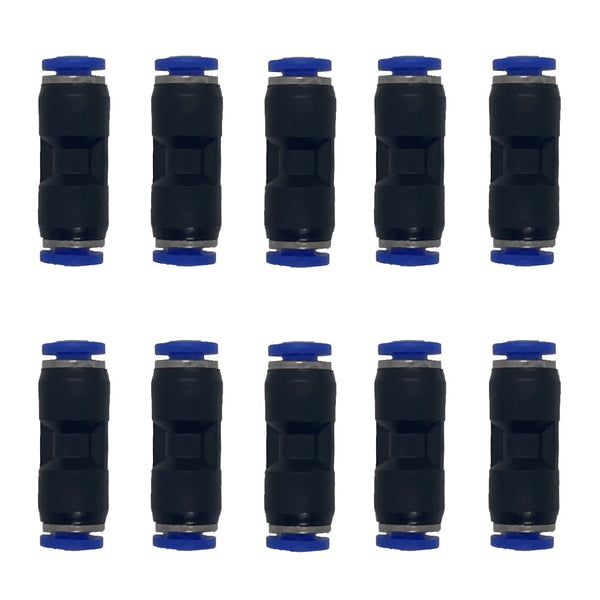 zjxed 4mm OD Pneumatic Quick Connector Push to Connect Fittings, Straight Pneumatic Push Fitting, Pack of 10