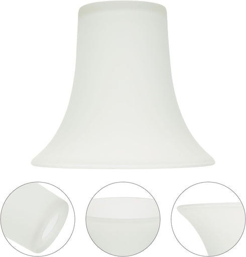 Homoyoyo Frosted Glass Lamp Cover Decorative Lampshade for Wall and Hanging Lights Transparent Bell-Shaped Light Shell