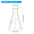 PATIKIL Erlenmeyer Flask, 150ml 5.1oz Narrow Mouth Graduated Flasks Borosilicate Glass with Printed Graduation for Lab Experiment Chemistry Science Study