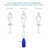 stonylab 30ml (1 oz) 2-Pack Cobalt Glass Dropper Bottle - Blue Empty Glass Bottle with Dropper, Inner Plug and Label