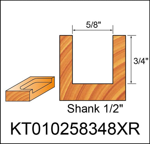 Carbide Tipped Mortising Router Bit, Industrial Grade Cutting Tool for Woodworking (1/2 Inch Shank x 5/8 Inch Diameter)