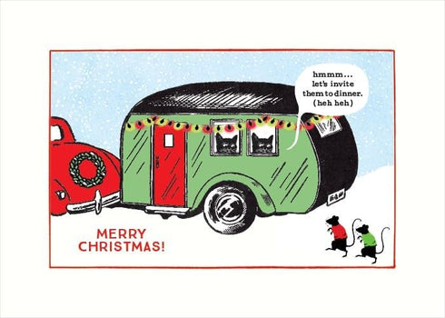 Lucca Paperworks Dinner Guests Holiday Blank Card, 5 X 7