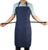 Waterproof Rubber Vinyl Apron W/ 2 Pockets - Lab Apron for DishWashing,Grooming Blue