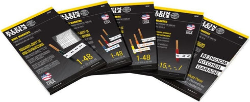 Klein Tools 56251 Wire Marker Book, 120/240V 3 Phase, 1-48