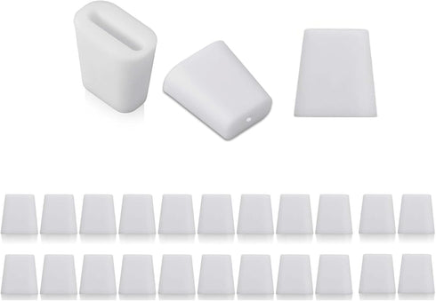 Tufeifrank 25pcs Hard Rubber Feet for Sink Grid Sink Protecter White Rubber Wire