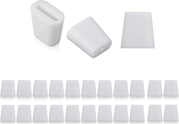 Tufeifrank 25pcs Hard Rubber Feet for Sink Grid Sink Protecter White Rubber Wire