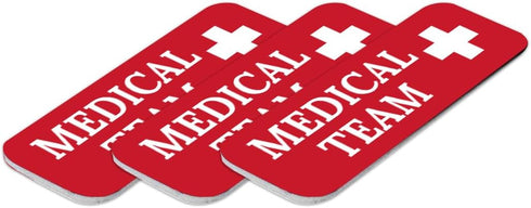 Signs ByLITA 1 3" (10 Pack) Medical Team x Medical Office Name Tag/Badge, Red